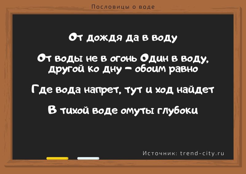 Пословицы о воде 1